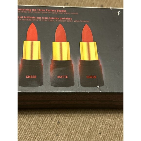 ULTRAFLESH Perfect Reds Set Of 6 Mini Lipsticks Matte & Sheer New In Sealed Box - Picture 8 of 8